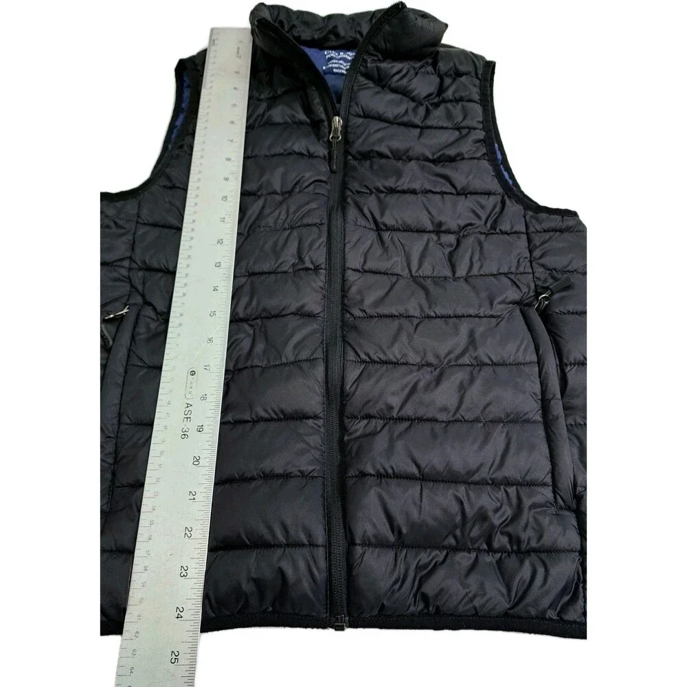 Club Room Vest Men’s Small Puffer Packable Water Resistant Full Zip Jacket Black